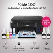 Máy Canon đa năng PIXMA G3000, In phun màu tiếp mực ngoài chính hãng