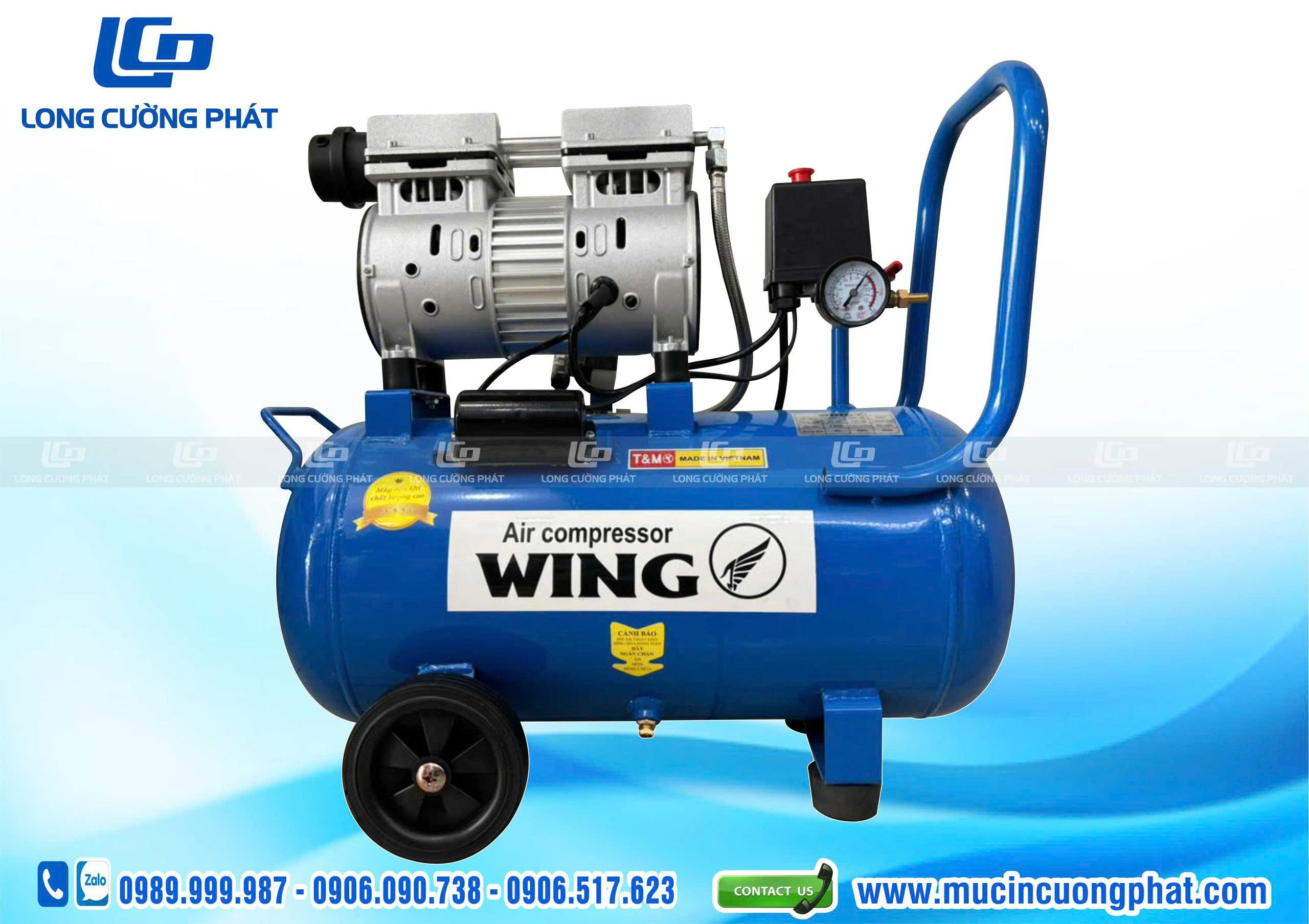 Máy nén khí không dầu giảm âm WING TW-OF550-30L