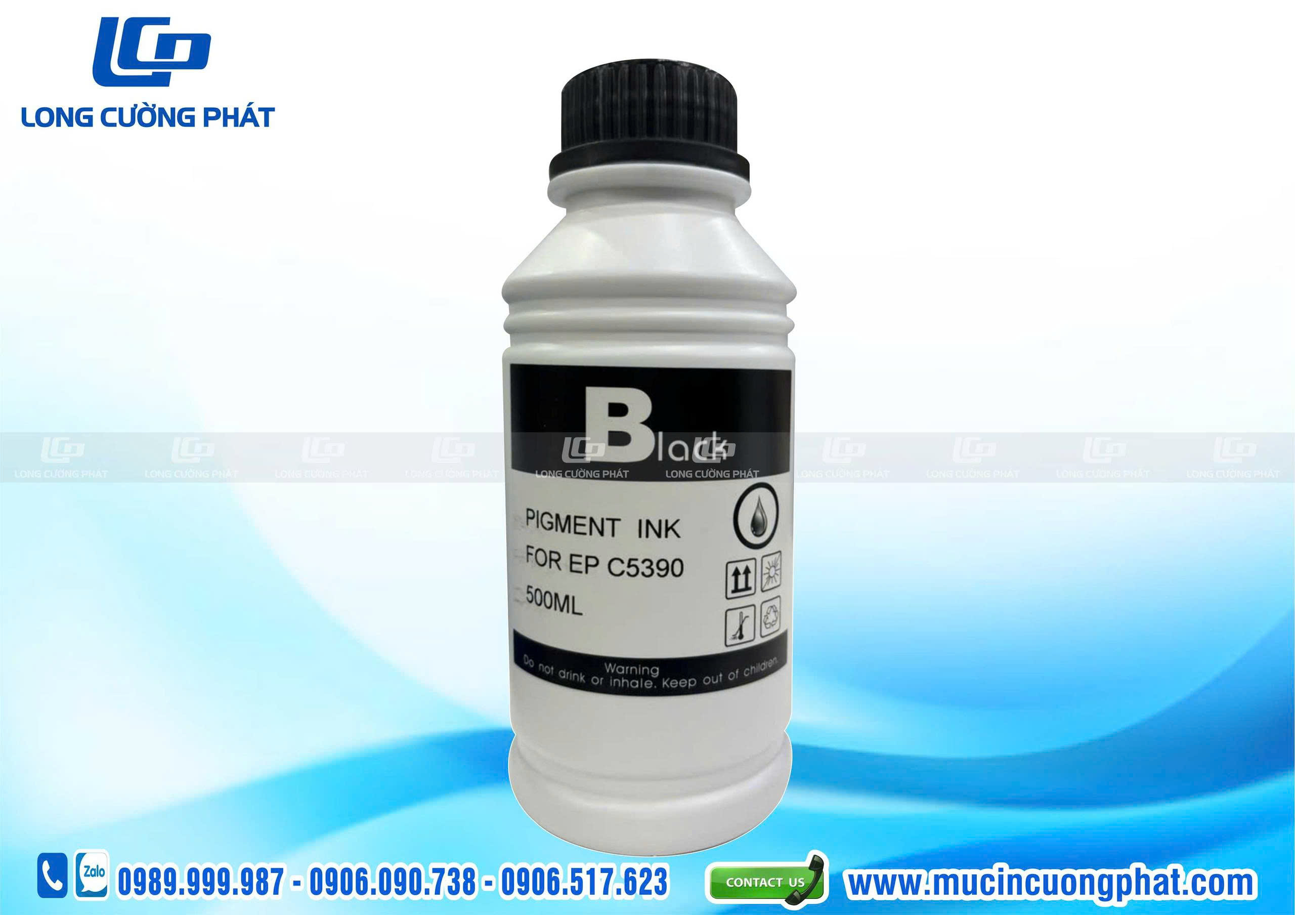 Mực Pigment Premium 500ml màu Đen - chuyên dụng cho Epson C5390, C5890, S887, S887F