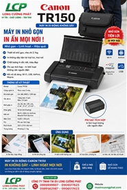 Máy in phun màu Canon Pixma TR150 Kèm pin - máy in xách tay di động