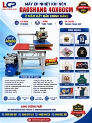 Máy Ép Nhiệt  Khí Nén 2 mâm 40x60cm Đầu Trượt Mâm Dọc, chính hãng Gaoshang